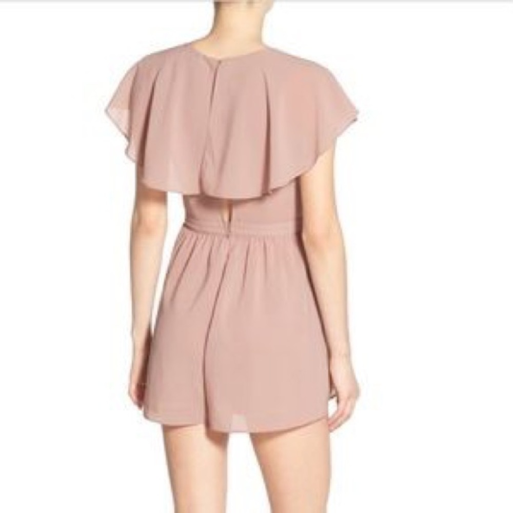 ASTR The Label Blush Flutter Cape Romper - Picture 2 of 10